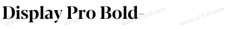Display Pro Bold字体转换